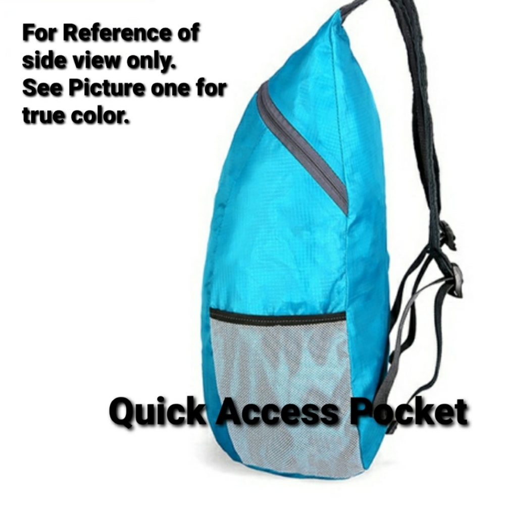 New Green Foldable Backpack & Storage Pouch - Picture 5 of 8